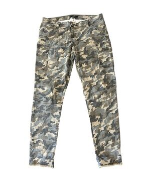 STS Blue Women’s Camo Utility Jeans Grey/Olive size 11 Y2K